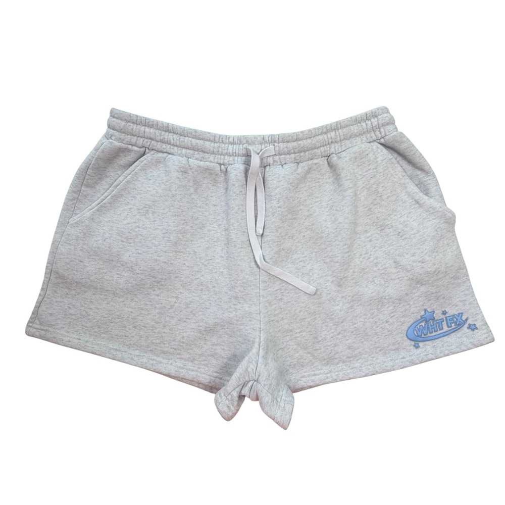 White Fox Sweat Shorts Womens Grey Heather WHT FX Logo XXL